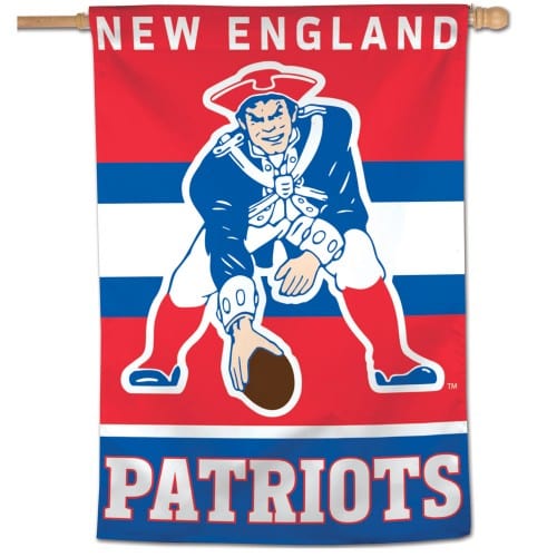 New England Patriots Banner Throwback Logo Football House Flag heartlandflags