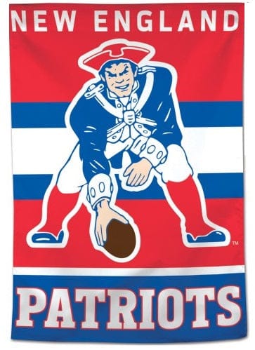 New England Patriots Banner Throwback Logo Football House Flag heartlandflags