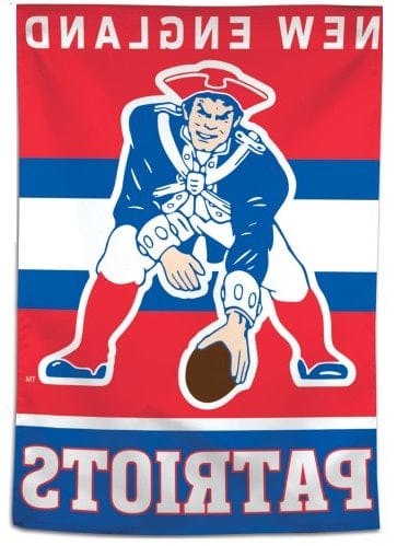 New England Patriots Banner Throwback Logo Football House Flag heartlandflags