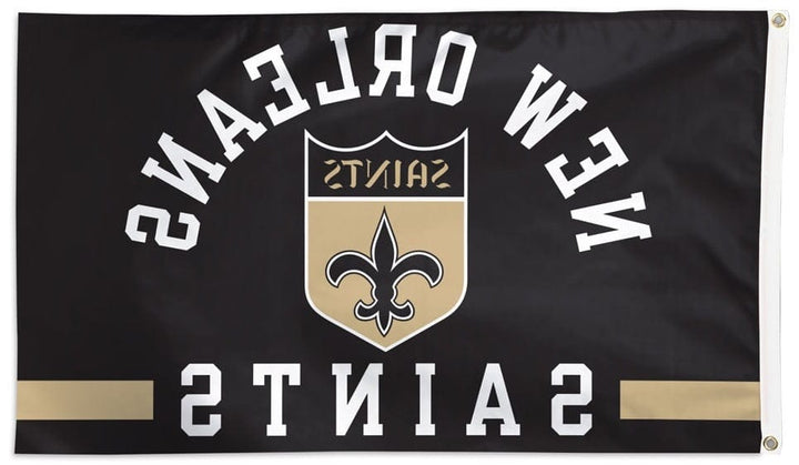 New Orleans Saints Flag 3x5 Classic Logo Black heartlandflags