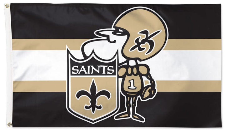 New Orleans Saints Flag 3x5 Sir Saint Logo heartlandflags