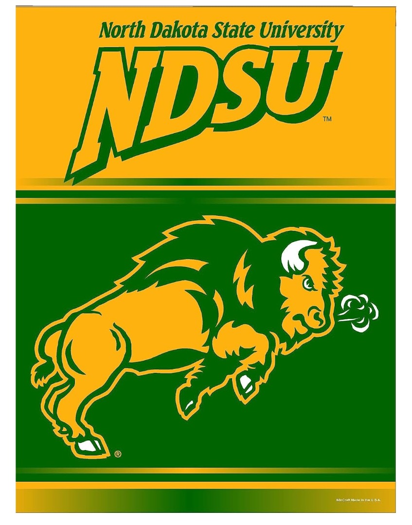 North Dakota State University Banner NDSU Vertical Flag heartlandflags