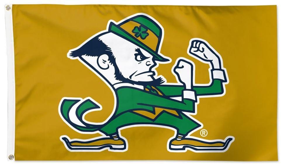 Notre Dame Flag 3x5 Leprechaun Gold heartlandflags