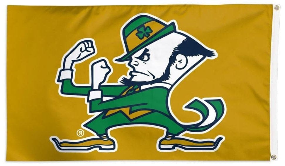 Notre Dame Flag 3x5 Leprechaun Gold heartlandflags