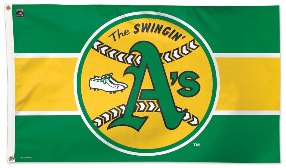 Oakland Athletics Flag 3x5 Retro Throwback The Swingin' A's heartlandflags