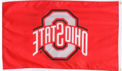 Ohio State Buckeyes Flag 3x5 Logo heartlandflags