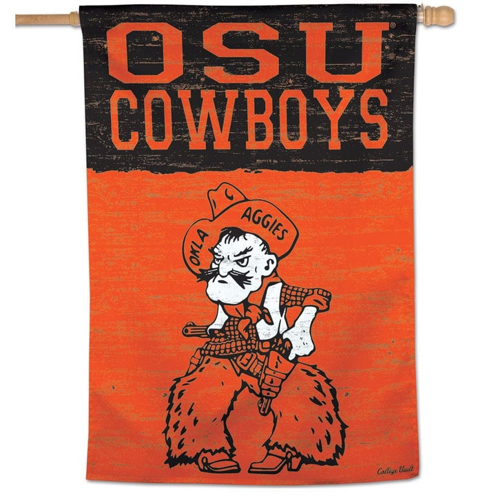 Oklahoma State Cowboys Flag Vintage Okla Aggies Logo heartlandflags