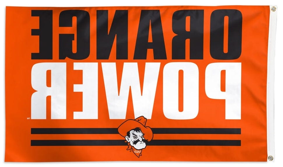 Oklahoma State Flag 3x5 Orange Power Slogan heartlandflags