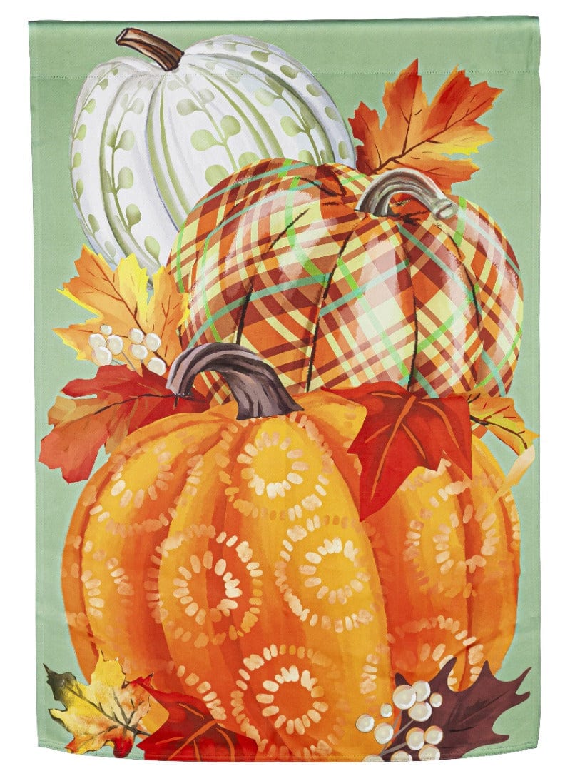 Painted Fall Pumpkins Banner 2 Sided Decorative House Flag heartlandflags