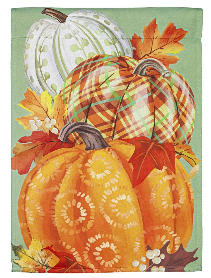 Painted Fall Pumpkins Garden Flag 2 Sided heartlandflags