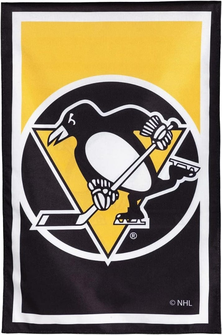 Pittsburgh Penguins Banner 2 Sided Burlap House Flag heartlandflags