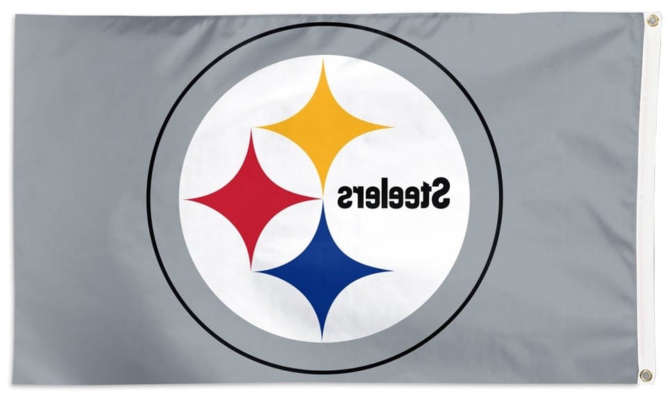 Pittsburgh Steelers Flag 3x5 Grey heartlandflags