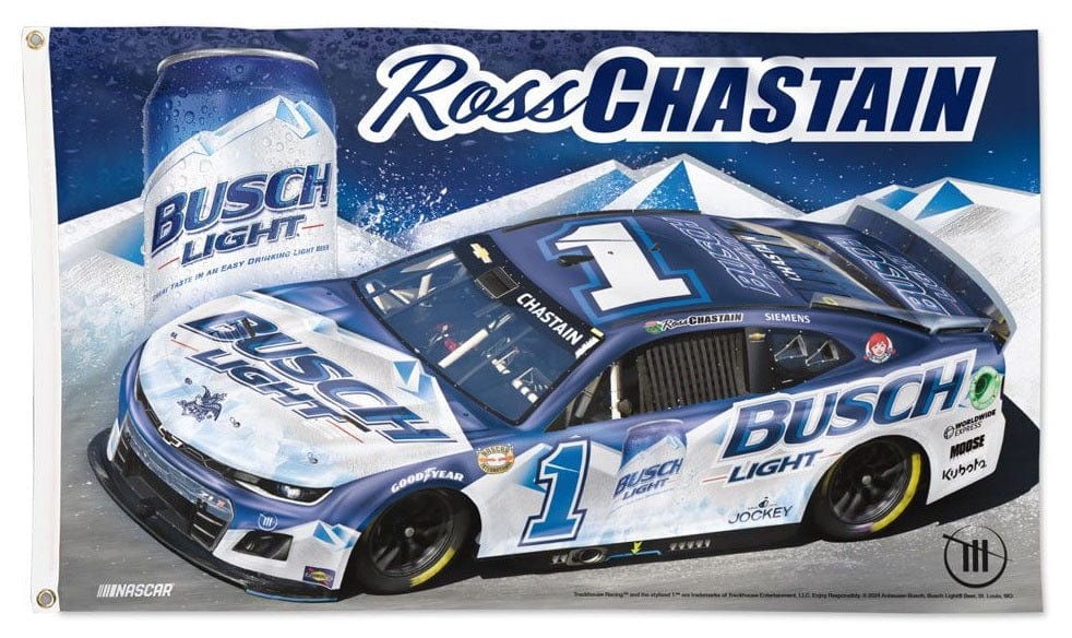 Ross Chastain Flag 3x5 Busch Light 2024 heartlandflags