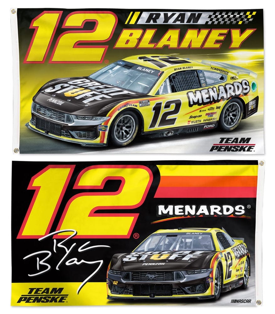 Ryan Blaney Flag 2 Sided Menards Car 2024 heartlandflags