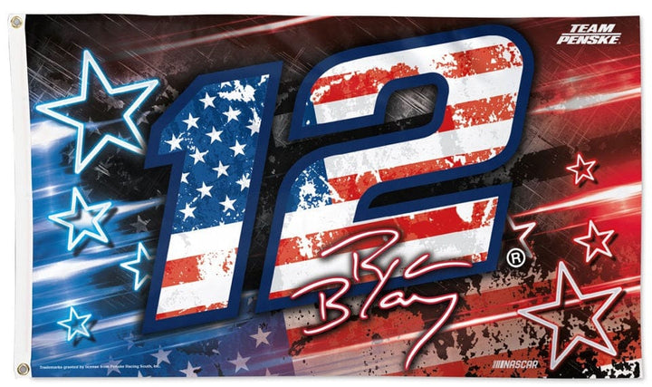 Ryan Blaney Flag 3x5 Red White Blue Patriotic #12 heartlandflags