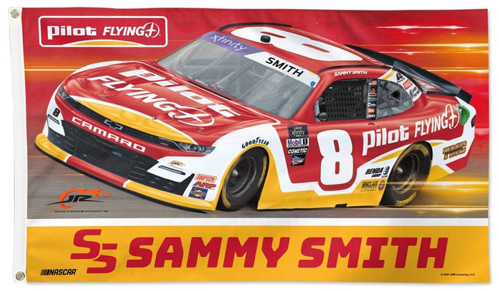 Sammy Smith Flag 3x5 Pilot Flying Race Car 2024 heartlandflags