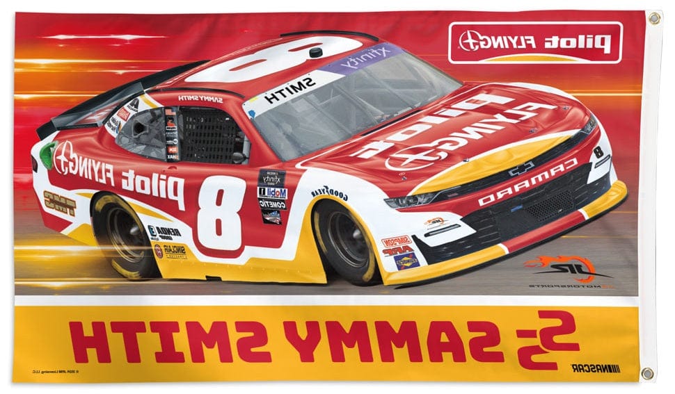 Sammy Smith Flag 3x5 Pilot Flying Race Car 2024 heartlandflags