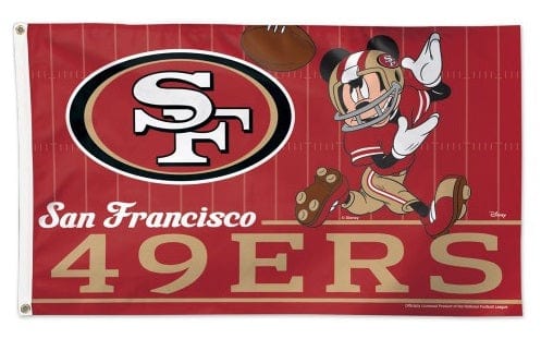 San Francisco 49ers Flag 3x5 Mickey Mouse Football heartlandflags