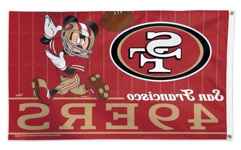 San Francisco 49ers Flag 3x5 Mickey Mouse Football heartlandflags