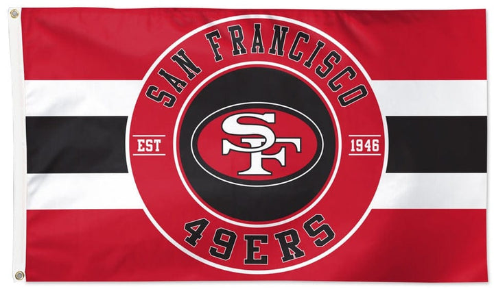 San Francisco 49ers Flag 3x5 Round Logo heartlandflags