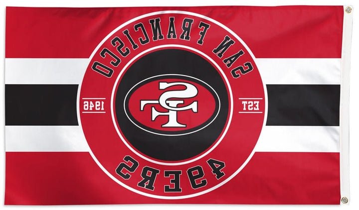 San Francisco 49ers Flag 3x5 Round Logo heartlandflags