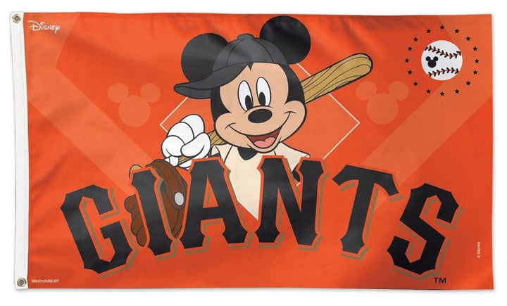 San Francisco Giants Flag 3x5 Mickey Mouse Baseball Disney heartlandflags