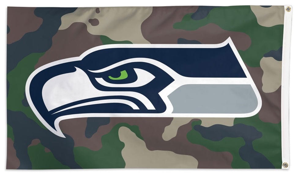 Seattle Seahawks Flag 3x5 Military Camo heartlandflags