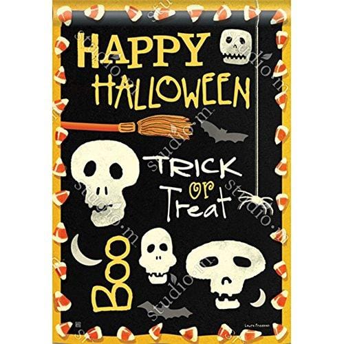 Skeleton Halloween Banner Vertical House Flag heartlandflags