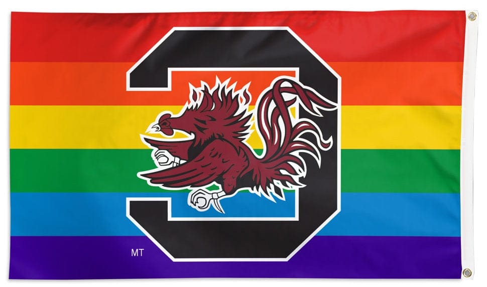 South Carolina Gamecocks Flag 3x5 Pride Rainbow heartlandflags