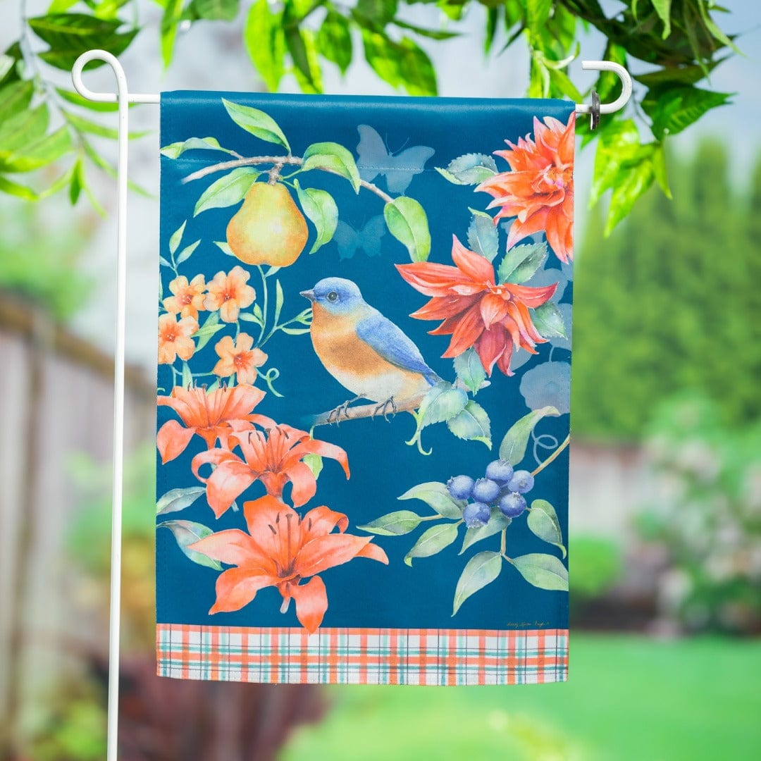 Summer Garden Flag 2 Sided Bird Flowers heartlandflags