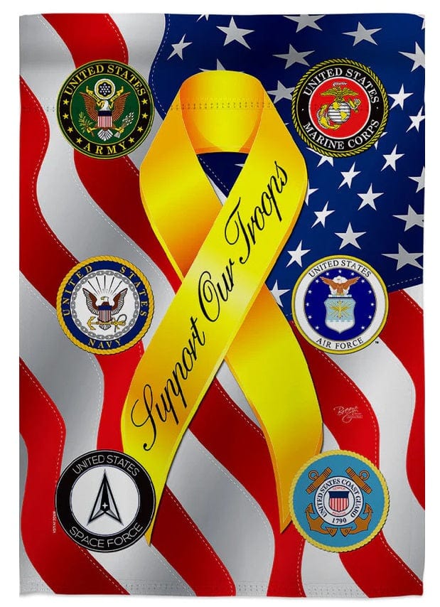 Support Our Troops Garden Flag 2 Sided heartlandflags