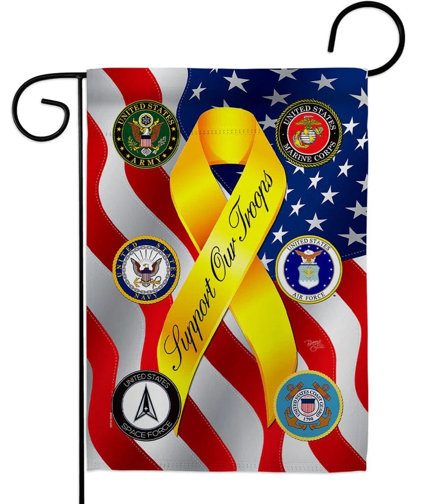 Support Our Troops Garden Flag 2 Sided heartlandflags