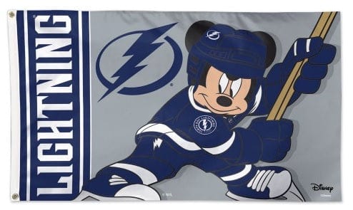 Tampa Bay Lightning Flag 3x5 Mickey Mouse Hockey heartlandflags