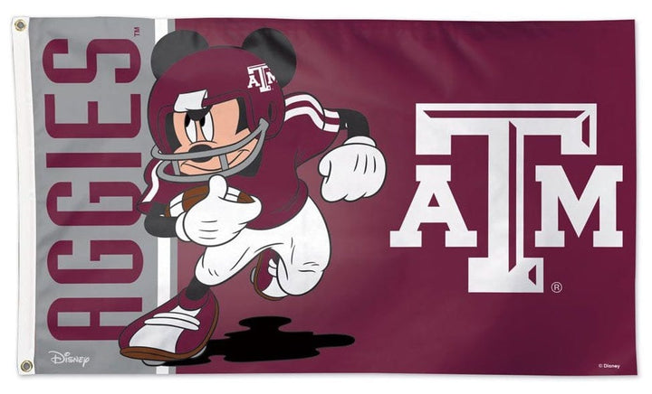 Texas A&M Aggies Flag 3x5 Mickey Mouse Football heartlandflags