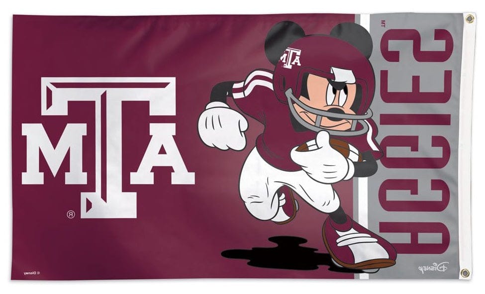 Texas A&M Aggies Flag 3x5 Mickey Mouse Football heartlandflags