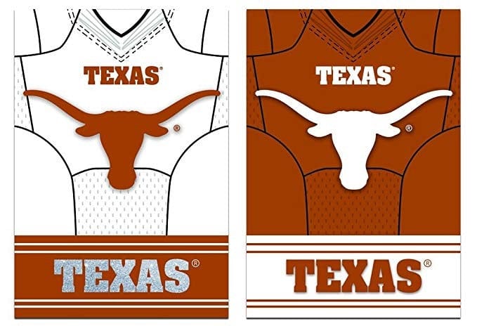 Texas Longhorns Banner 2 Sided Foil Jersey House Flag heartlandflags