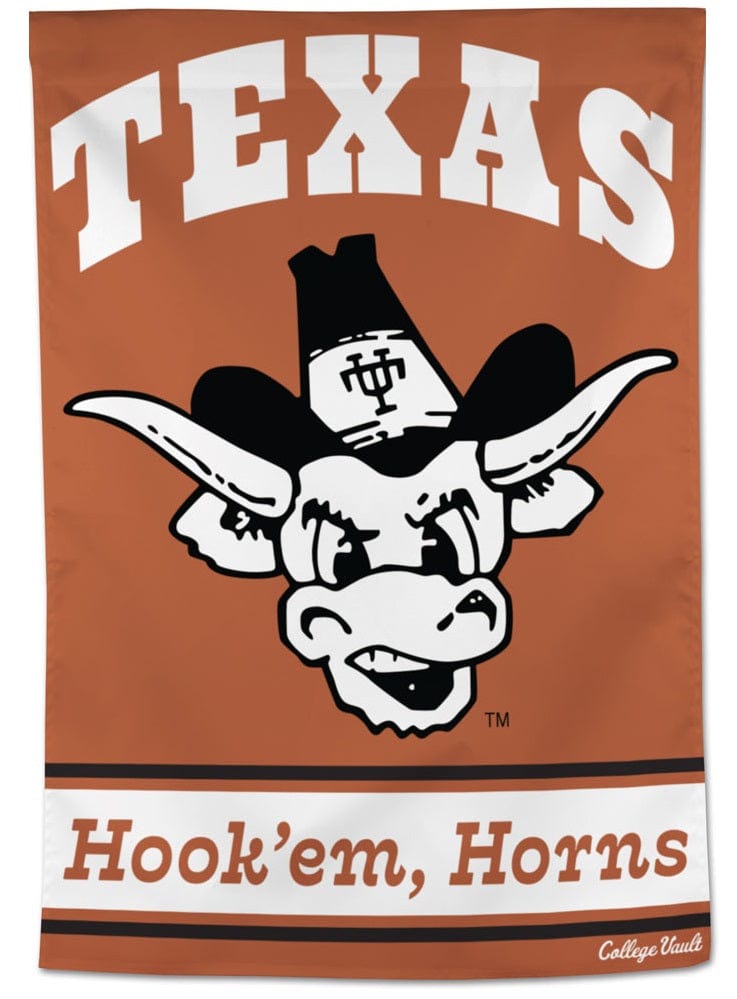 Texas Longhorns Banner Vertical Hook Em Horns Flag heartlandflags