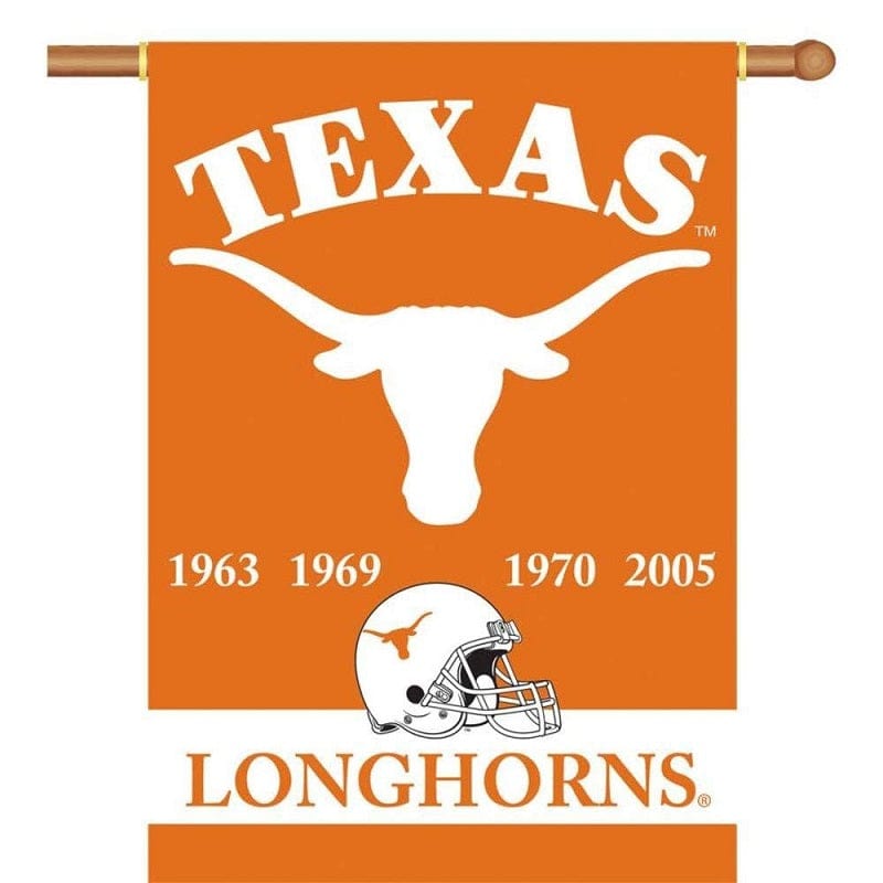 Texas Longhorns Championship Years Banner 2 Sided Flag heartlandflags