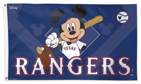 Texas Rangers Flag 3x5 Mickey Mouse Baseball Disney heartlandflags