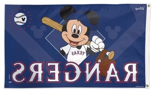 Texas Rangers Flag 3x5 Mickey Mouse Baseball Disney heartlandflags