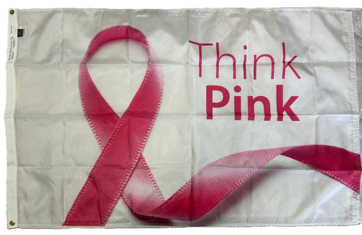 Think Pink Breast Cancer Awareness Flag heartlandflags