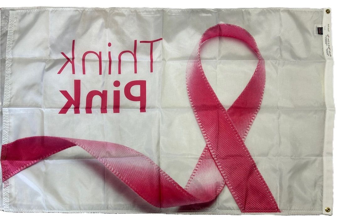 Think Pink Breast Cancer Awareness Flag heartlandflags