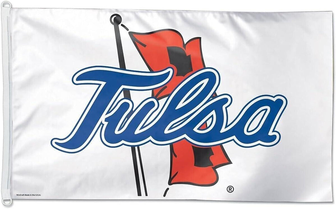 Tulsa Golden Hurricanes Flag 3x5 Logo D-Rings heartlandflags