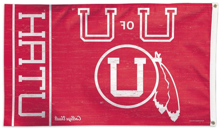 Utah Utes Flag 3x5 Retro Classic Logo heartlandflags