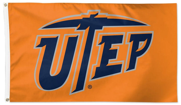 UTEP Flag 3x5 Orange Logo heartlandflags