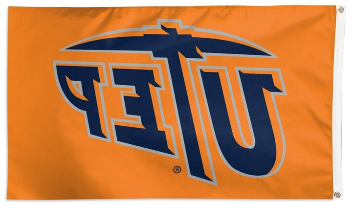 UTEP Flag 3x5 Orange Logo heartlandflags