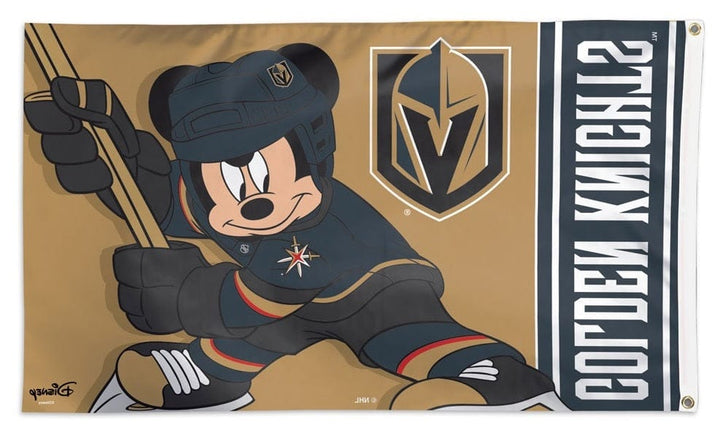 Vegas Golden Knights Flag 3x5 Mickey Mouse Hockey heartlandflags