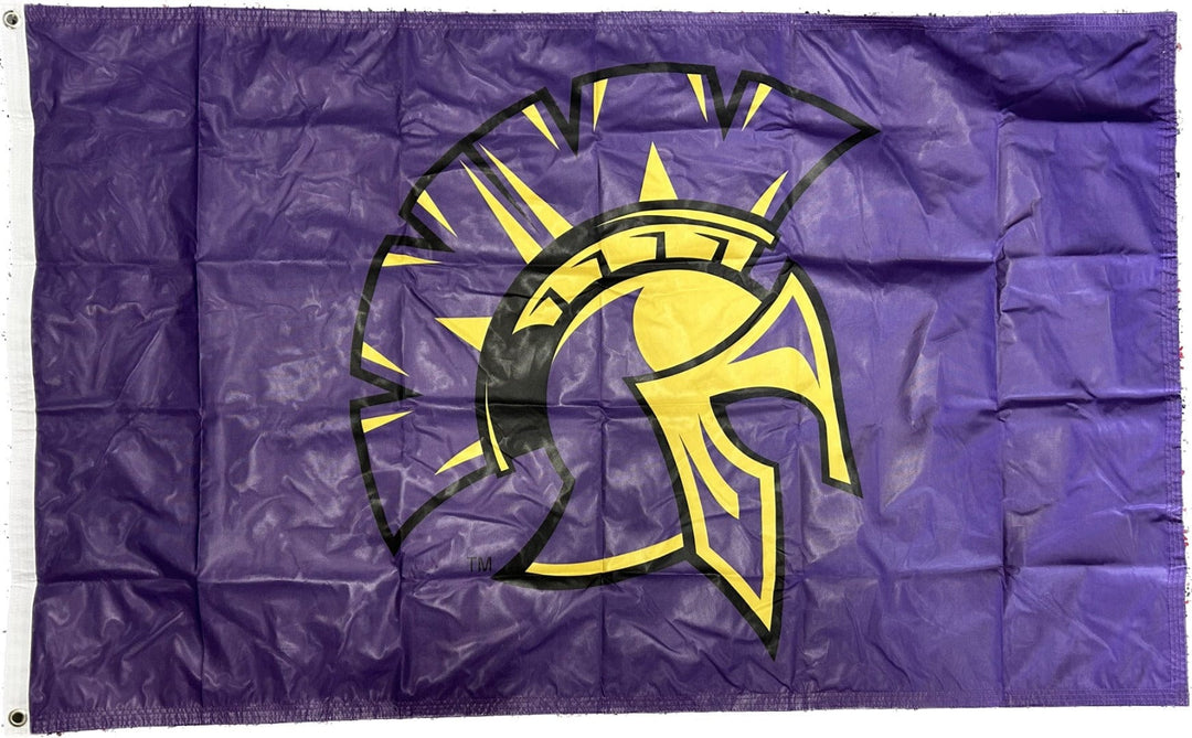 Waukee Warriors Flag 3x5 Purple 2 Sided heartlandflags