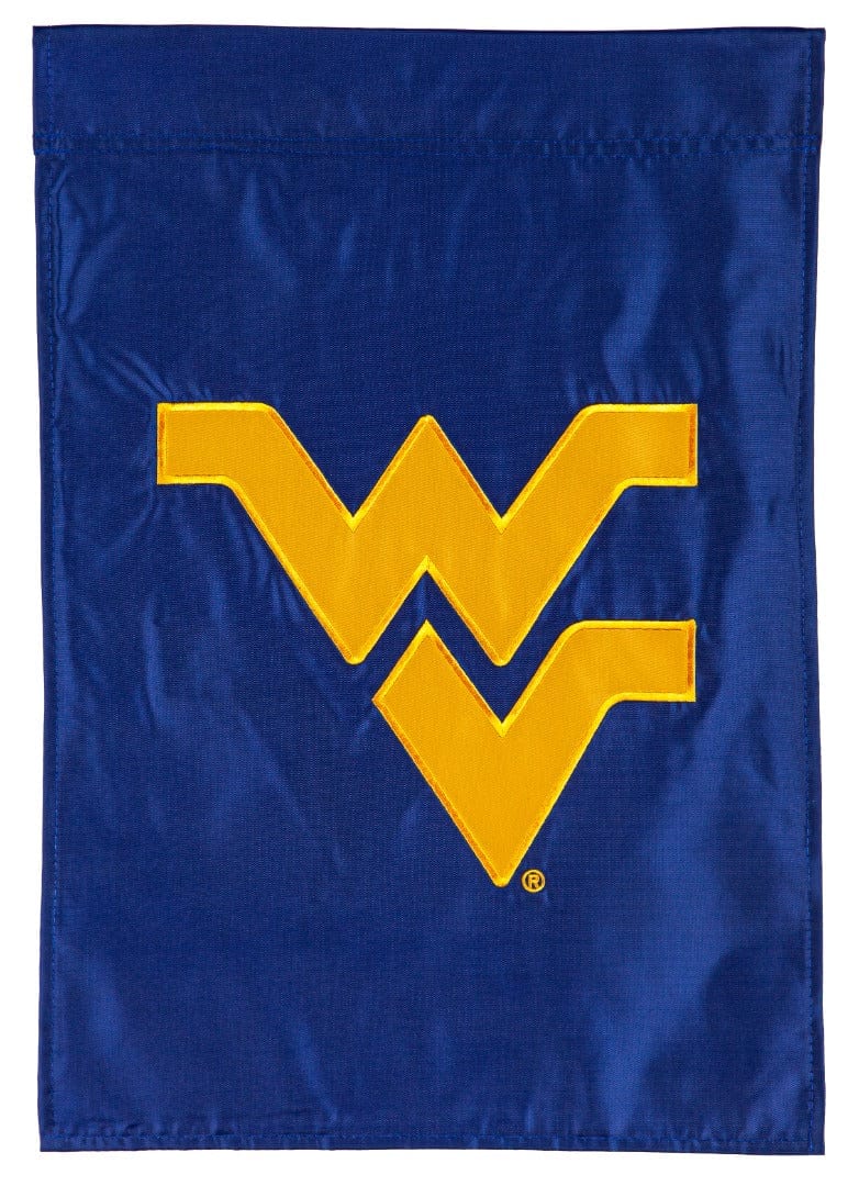 West Virginia University Garden Flag 2 Sided Applique Logo heartlandflags