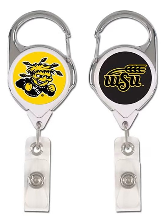 Wichita State Shockers Premium 2 Sided Badge Holder Reel heartlandflags